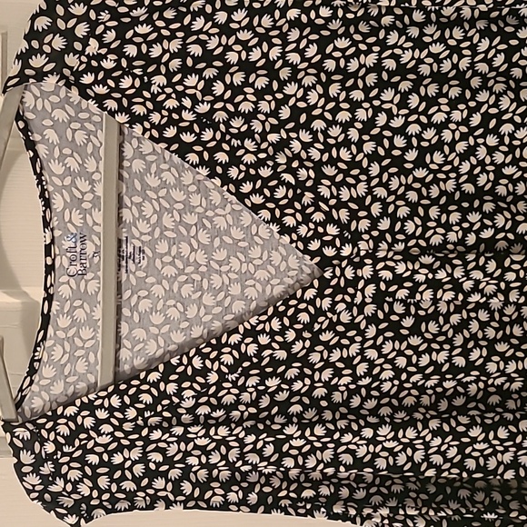 CROFT AND BARROW WOMENS PLUS SIZE BLACK & WHITE FLORAL TANK TOP SIZE 3X - Picture 3 of 12